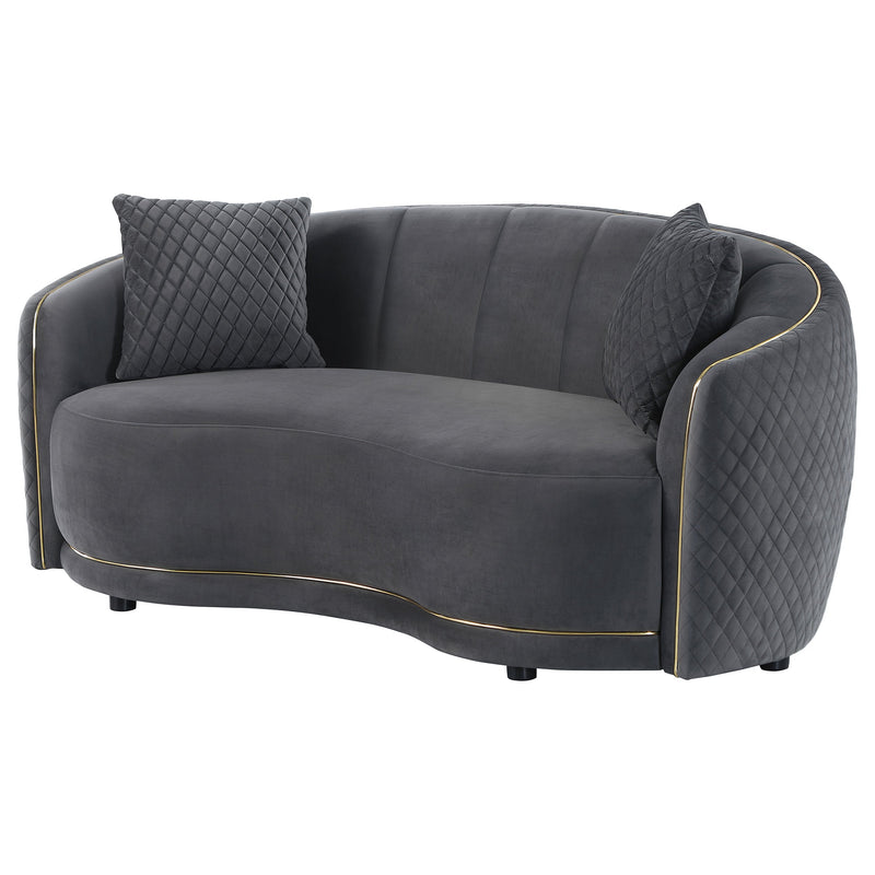 Brookside Dark Grey Loveseat
