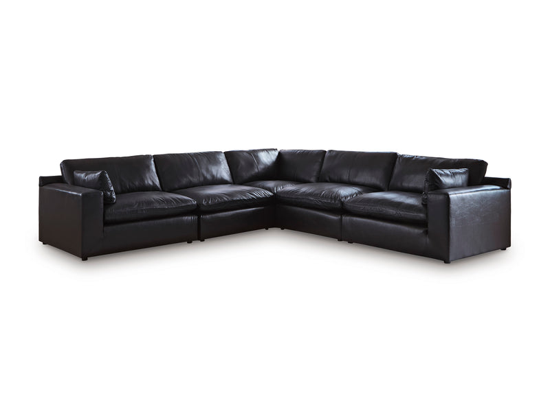 Ashley Furniture Emilia Genuine Leather Cloud Sectional