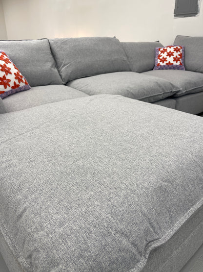 Grey 4 Piece Cloud Couch Sectional