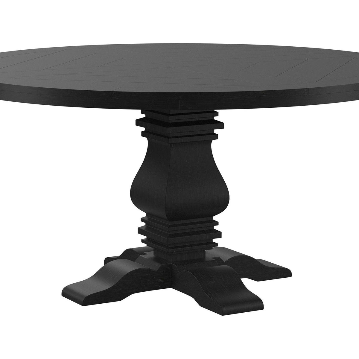 Florence Distressed Black Round Dining Room Table