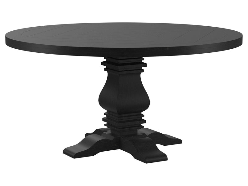 Florence Distressed Black Round Dining Room Table