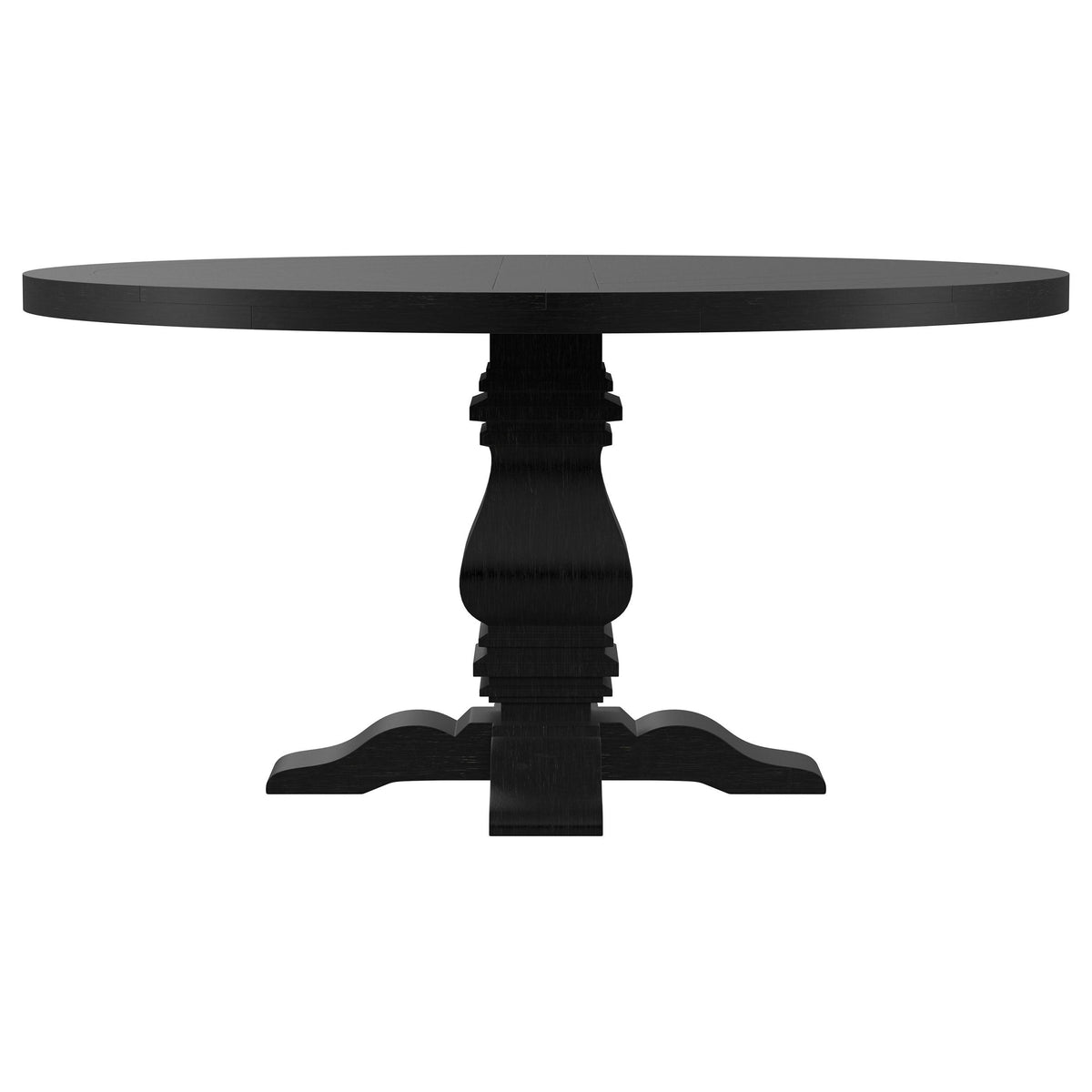 Florence Distressed Black Round Dining Room Table