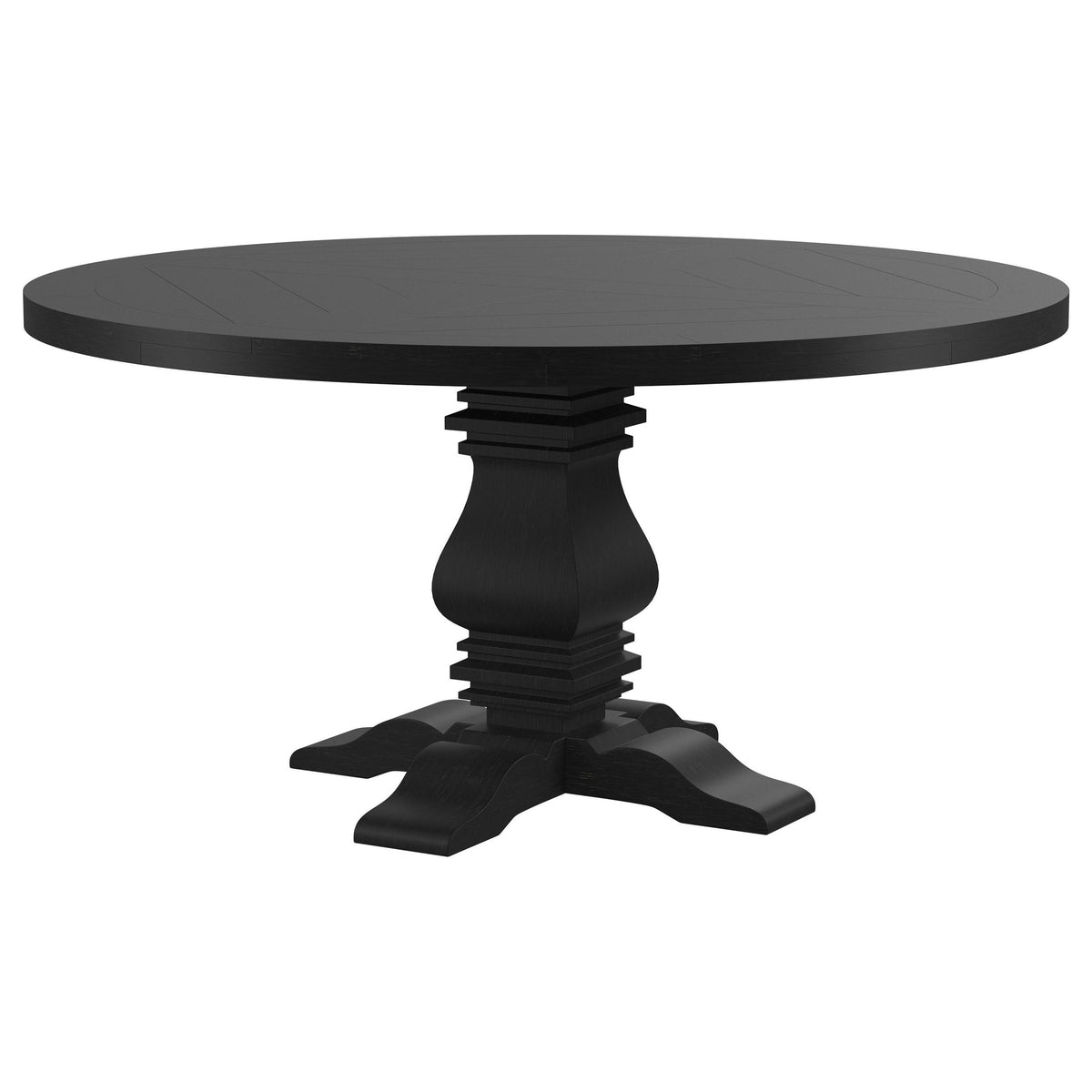 Florence Distressed Black Round Dining Room Table