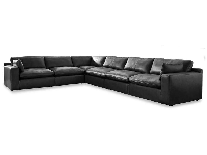 Ashley Furniture Emilia Genuine Leather Cloud Sectional