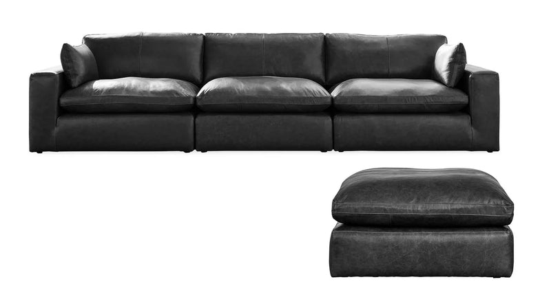Ashley Furniture Emilia Genuine Leather Cloud Sectional