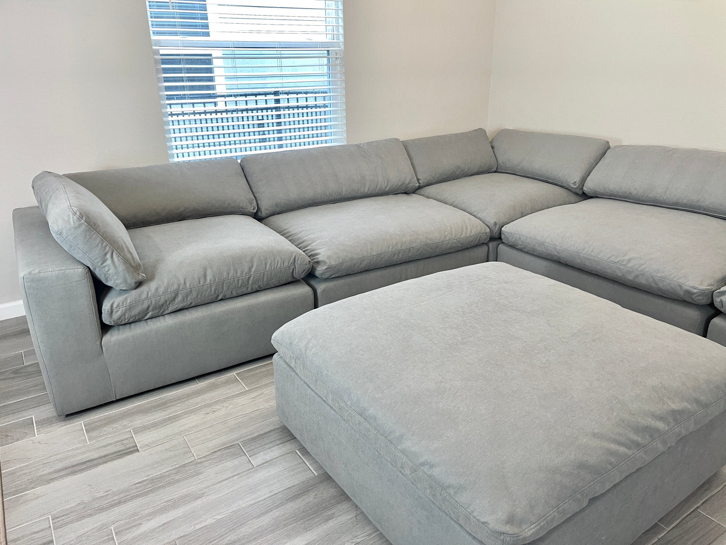 Gray "Dreamee" Cloud Couch Sectional