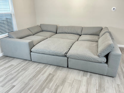 Gray "Dreamee" Cloud Couch Sectional