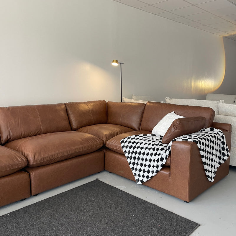 Ashley Furniture Emilia Genuine Leather Cloud Sectional