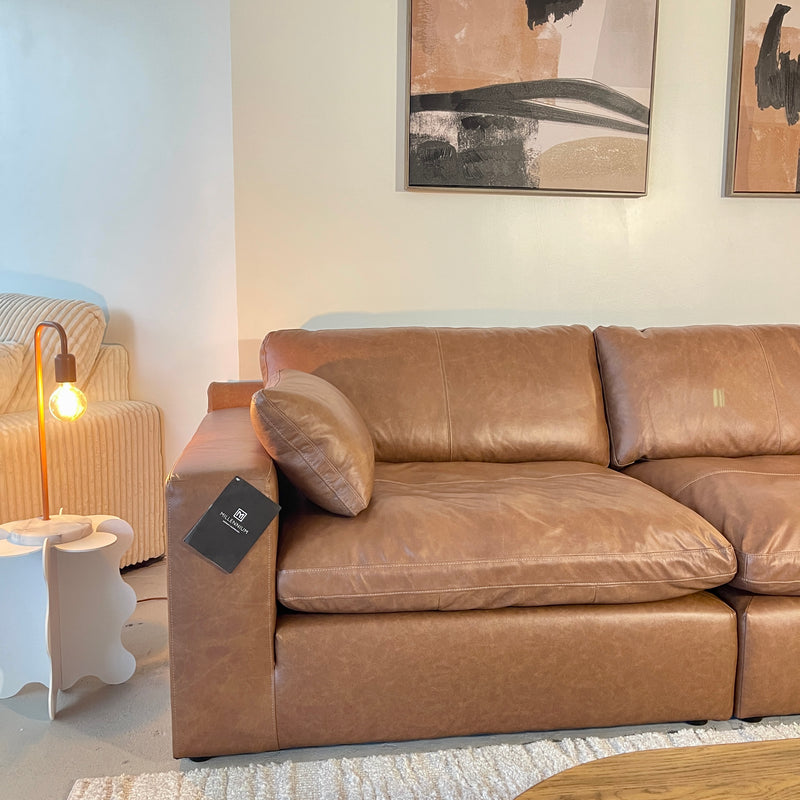 Ashley Furniture Emilia Genuine Leather Cloud Sectional