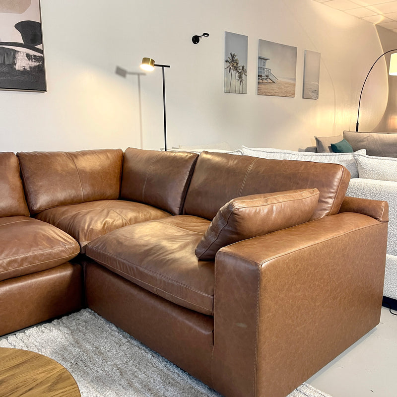 Ashley Furniture Emilia Genuine Leather Cloud Sectional