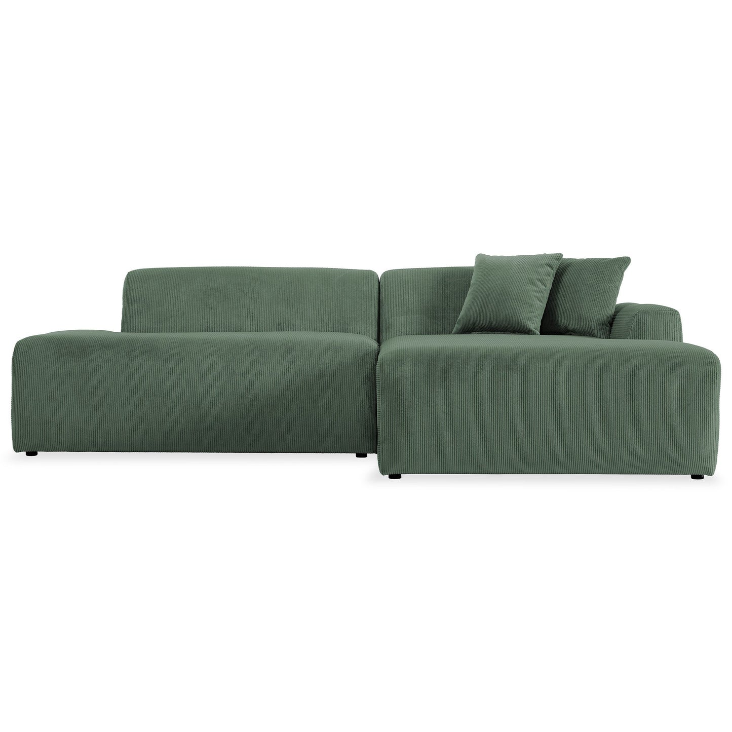 Ashcroft Furniture Mar Sectional Green Velvet Sectional