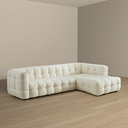 Ashcroft Furniture Morrison Right Sectional Sofa (Cream Boucle)