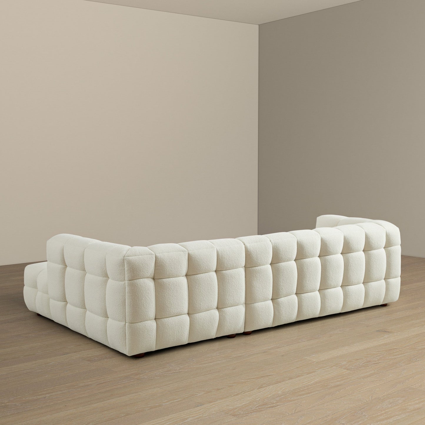 Ashcroft Furniture Morrison Right Sectional Sofa (Cream Boucle)