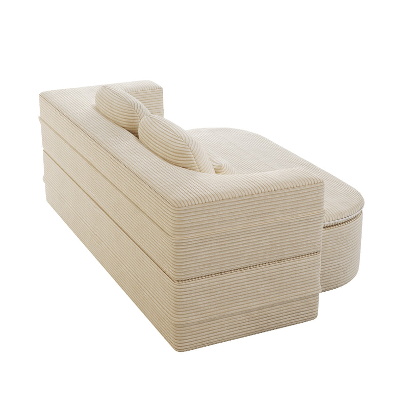 CloudRest Folding Sleeper Sofa – 2-in-1 Corduroy Floor Sofa Bed, 75" Convertible Lounger with Blanket, No Assembly – Beige, Grey Black & Olive Green