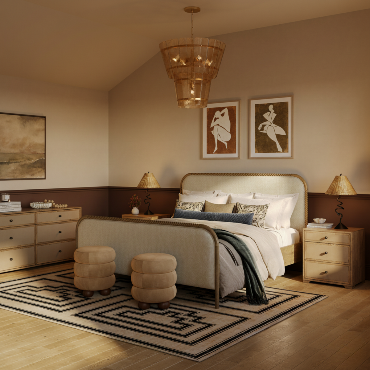 Hatia Basketweave Panel Bed - Image 2