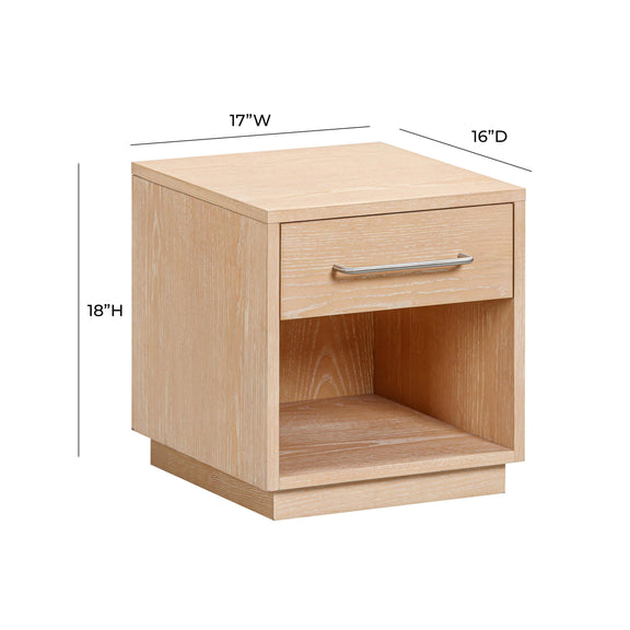 Marlow 17" Wood Nightstand With Drawer - Image 8