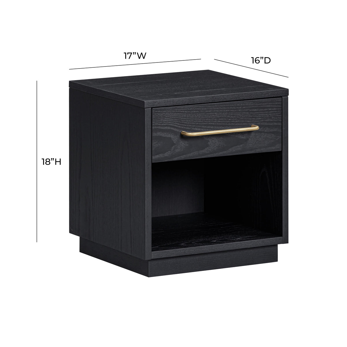 Marlow 17" Wood Nightstand With Drawer - Image 17