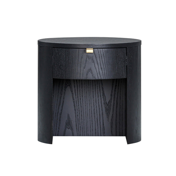 Marlow 19" Wood Round Nightstand With Drawer - Image 12