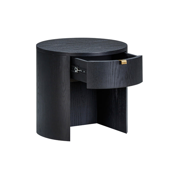 Marlow 19" Wood Round Nightstand With Drawer - Image 15