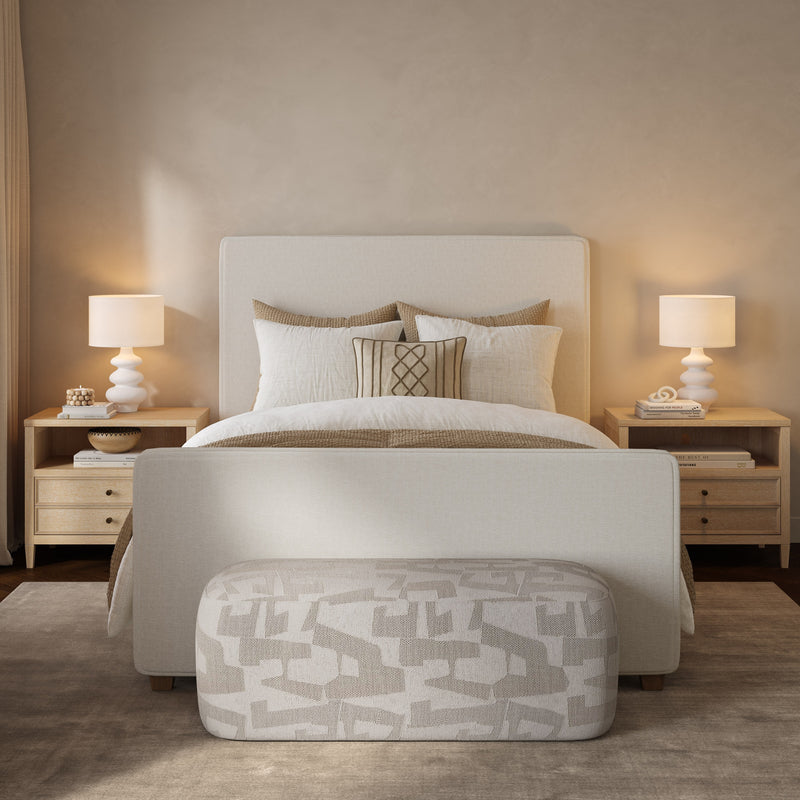 Bristol Park Ivory Contract Grade Fabric Upholstered Bed - Image 2