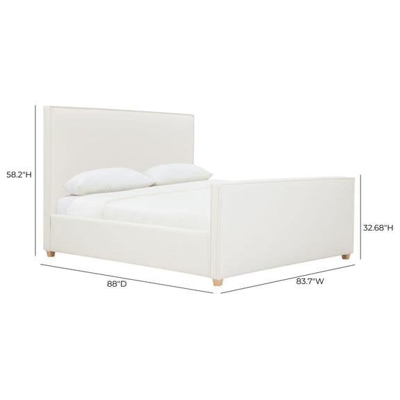 Bristol Park Ivory Contract Grade Fabric Upholstered Bed - Image 9