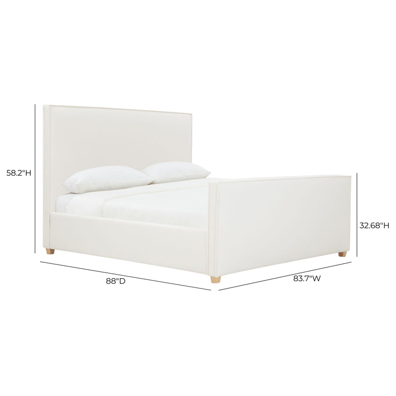 Bristol Park Ivory Contract Grade Fabric Upholstered Bed - Image 9