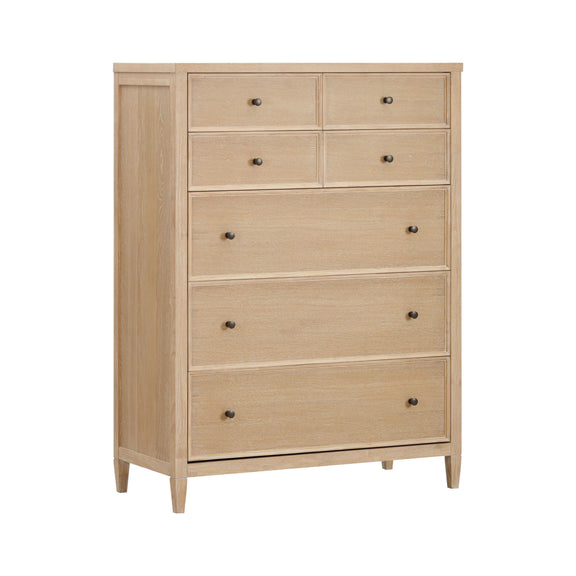 Bristol Park 40" Whitewashed Oak Wood 7 Drawer Chest - Image 2