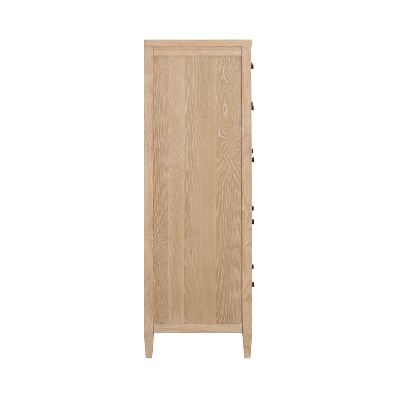 Bristol Park 40" Whitewashed Oak Wood 7 Drawer Chest - Image 3