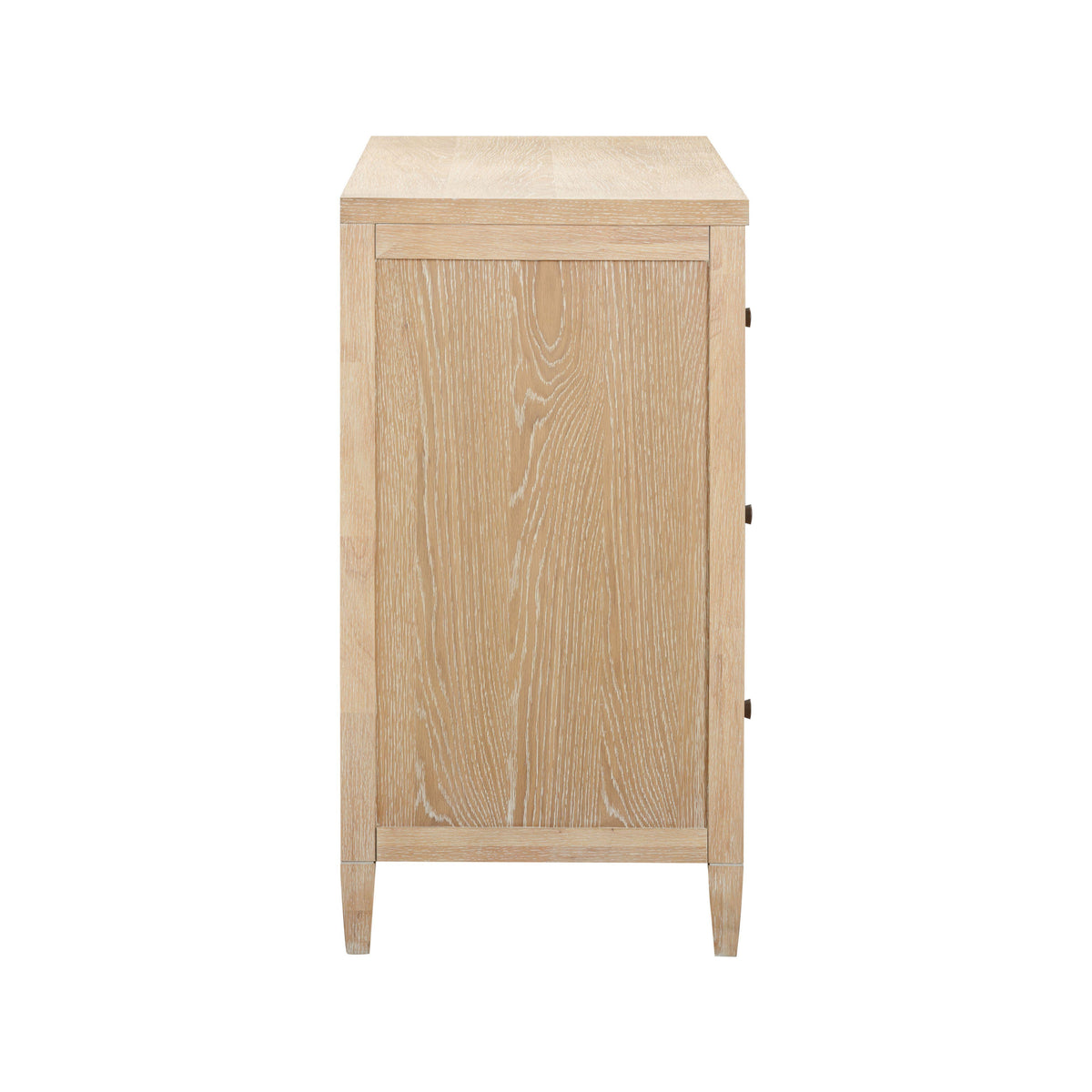 Bristol Park 62" Whitewashed Oak Wood 6 Drawer Dresser - Image 3