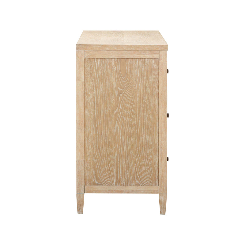 Bristol Park 62" Whitewashed Oak Wood 6 Drawer Dresser - Image 3