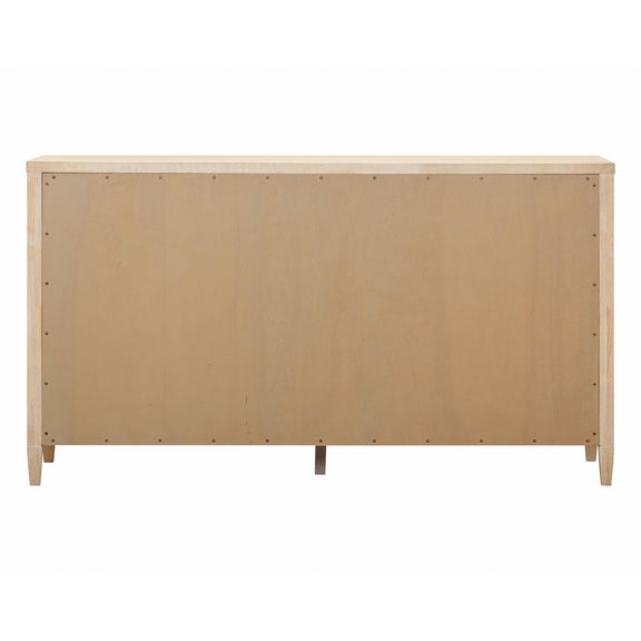 Bristol Park 62" Whitewashed Oak Wood 6 Drawer Dresser - Image 4
