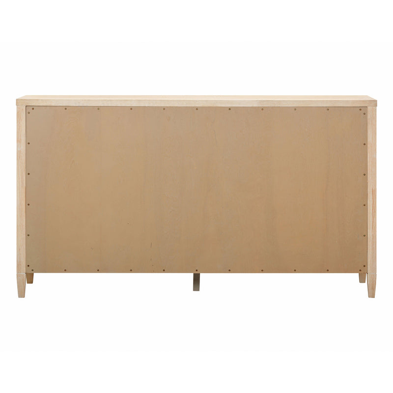 Bristol Park 62" Whitewashed Oak Wood 6 Drawer Dresser - Image 4