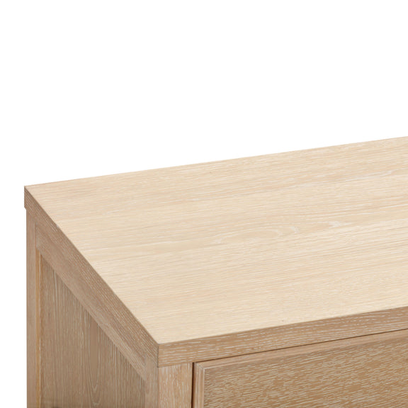 Bristol Park 62" Whitewashed Oak Wood 6 Drawer Dresser - Image 6