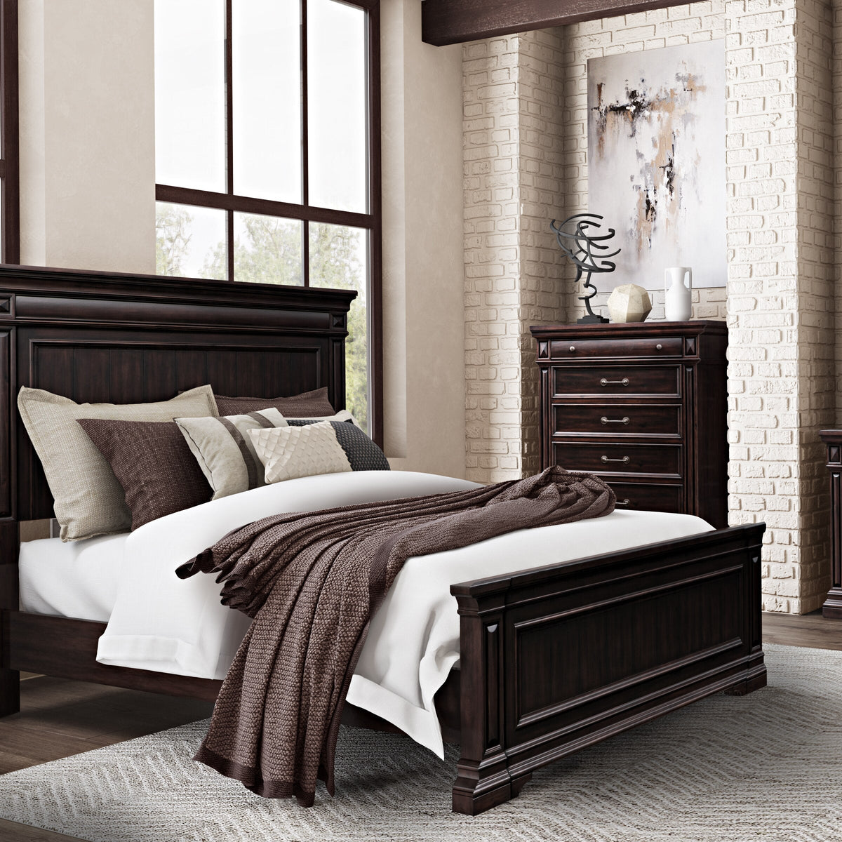 Stamford Wooden Upholstered Bed - Image 15