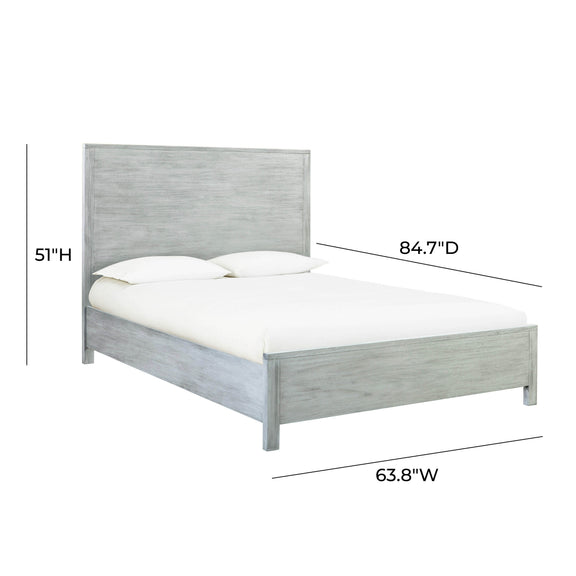 Asheville Grey Washed Wooden Queen Bed - Image 9
