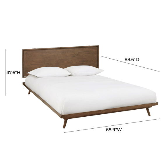 Emery Walnut Wood Platform Bed - Image 7