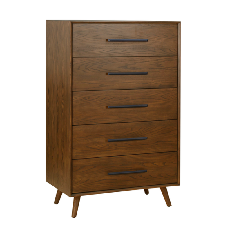 Emery 33" Walnut 5 Drawer Chest - Image 2
