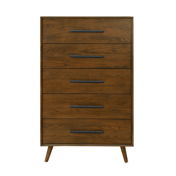 Emery 33" Walnut 5 Drawer Chest