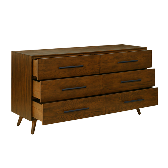 Emery 62" Walnut 6 Drawer Dresser - Image 4