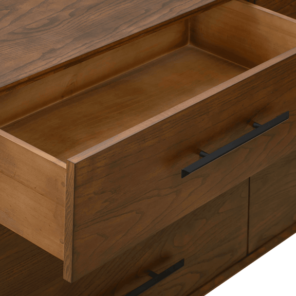 Emery 62" Walnut 6 Drawer Dresser - Image 6