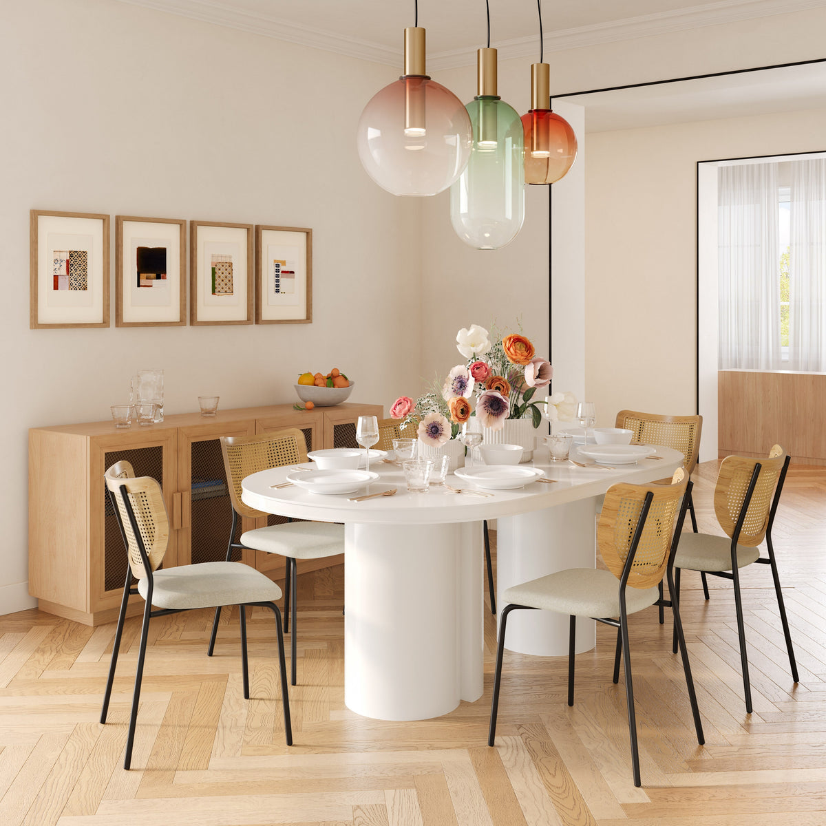 Elora 79" Lacquer Oval Dining Table - Image 2