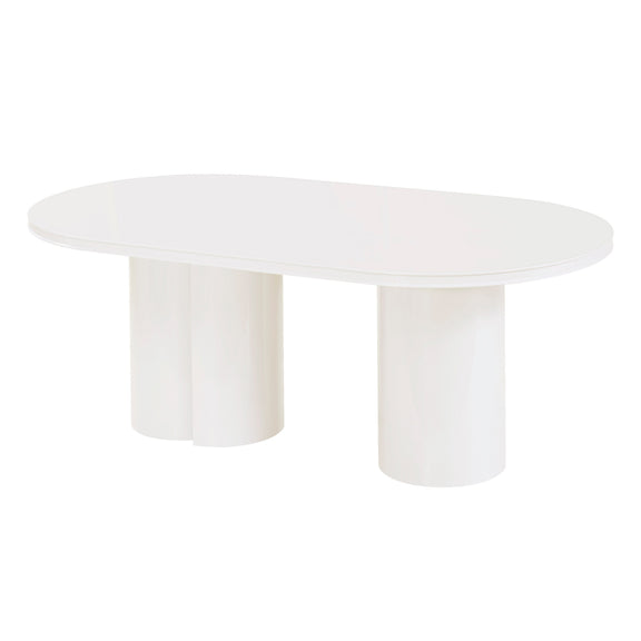 Elora 79" Lacquer Oval Dining Table - Image 3