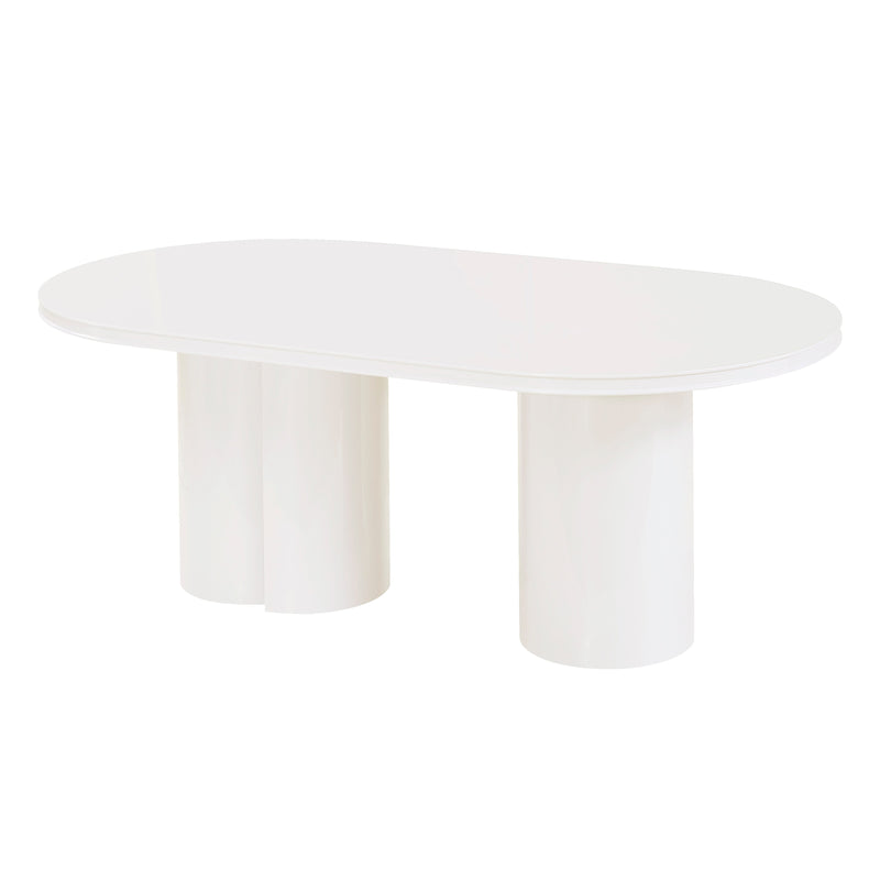 Elora 79" Lacquer Oval Dining Table - Image 3