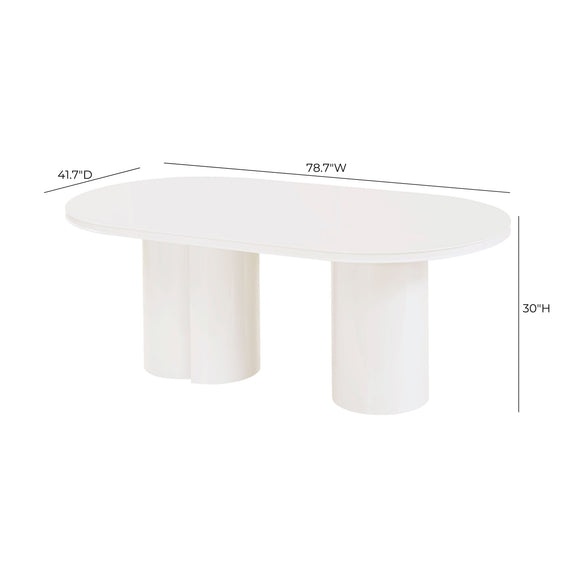 Elora 79" Lacquer Oval Dining Table - Image 8