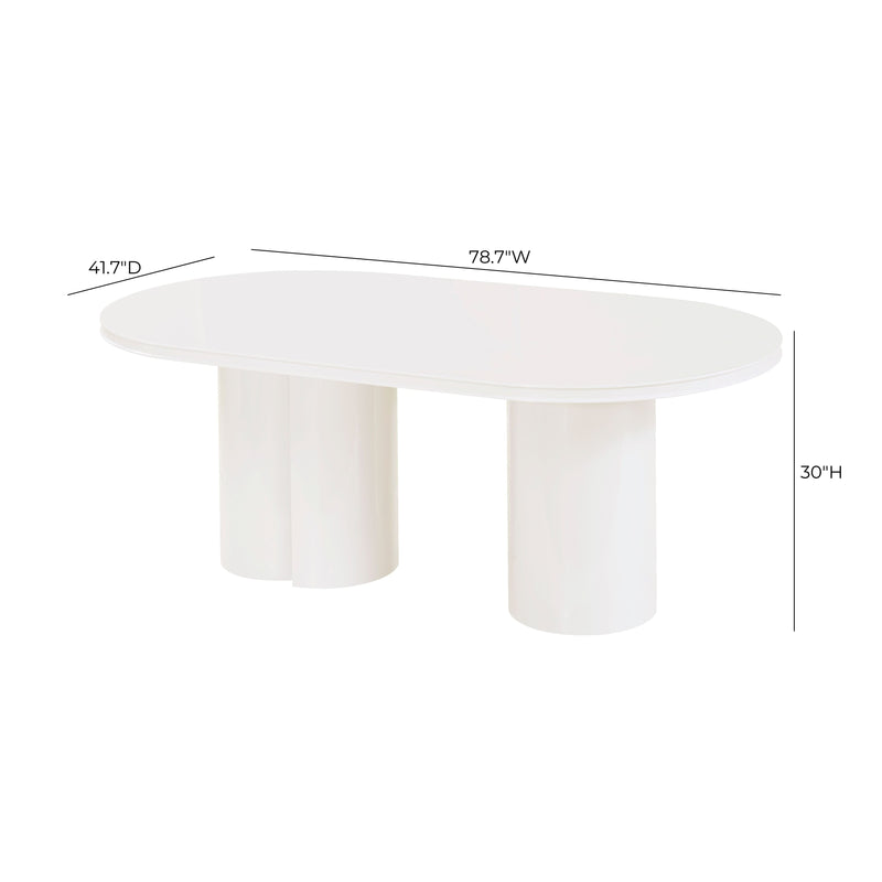 Elora 79" Lacquer Oval Dining Table - Image 8