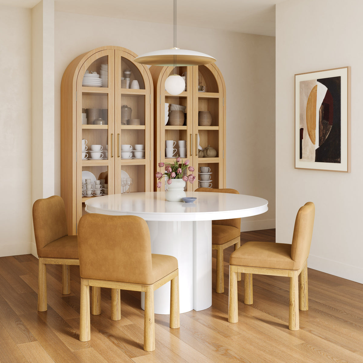 Elora 47" Lacquer Round Dining Table - Image 2