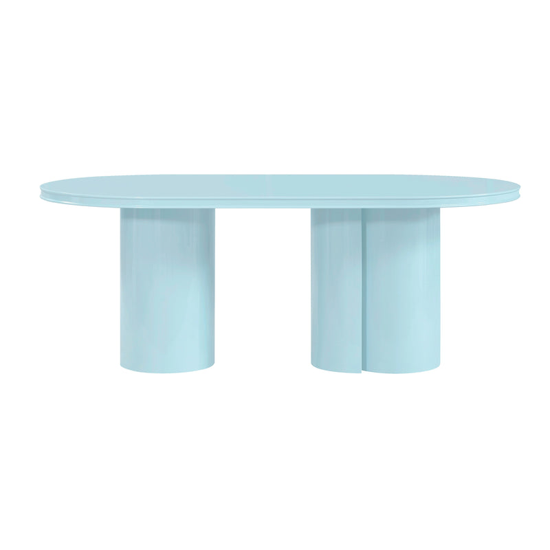 Elora 79" Lacquer Oval Dining Table - Image 12