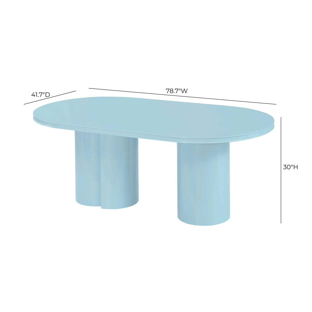 Elora 79" Lacquer Oval Dining Table - Image 16
