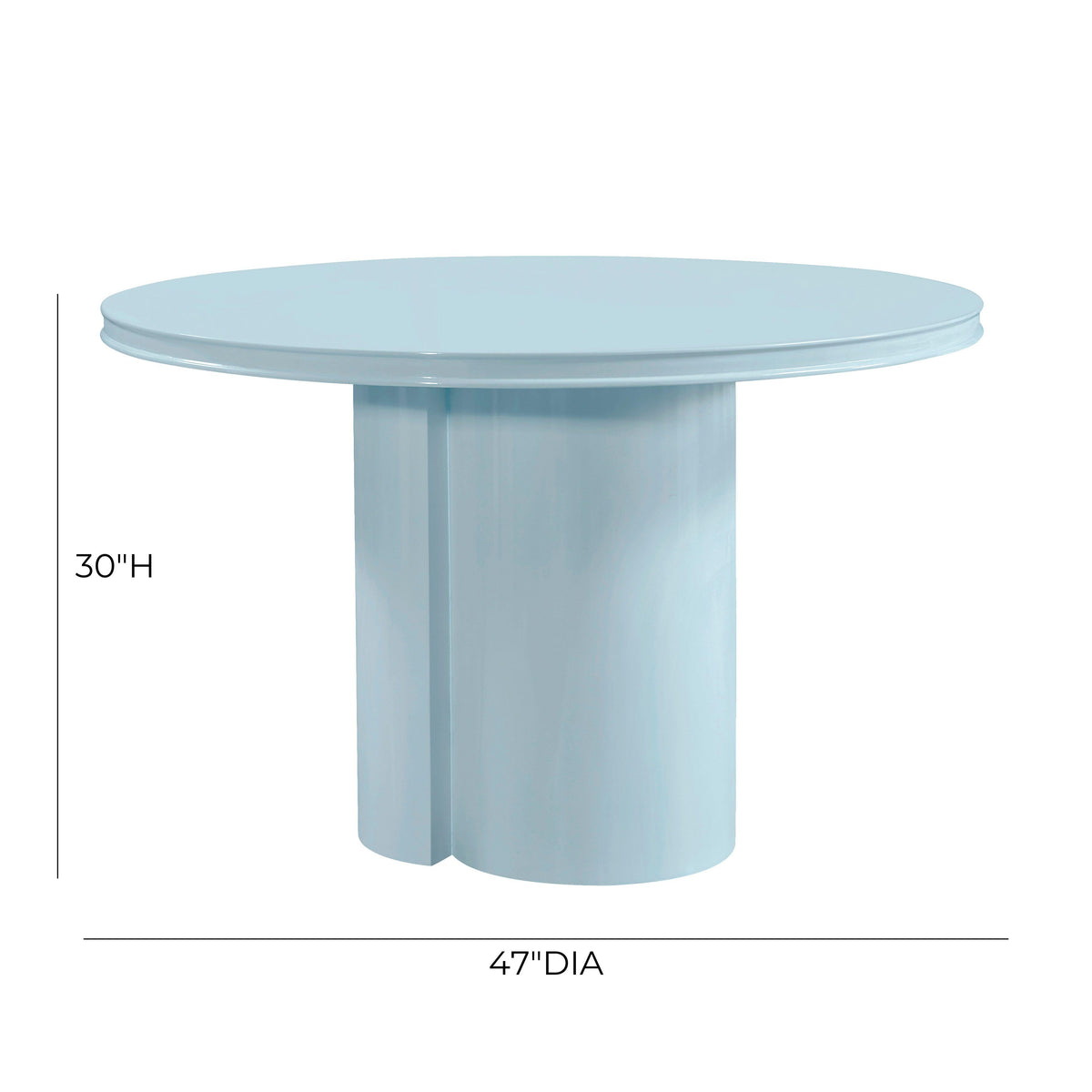 Elora 47" Lacquer Round Dining Table - Image 16