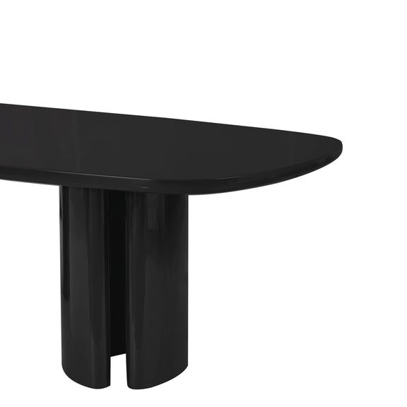 Zola 94.5" Lacquer Oval Dining Table - Image 5